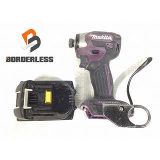 マキタ(Makita)の☆中古品☆makita マキタ 18V 充電式インパクトドライバ TD173D 紫/パープル バッテリー1個 (18V 6.0Ah)付 85109(工具)