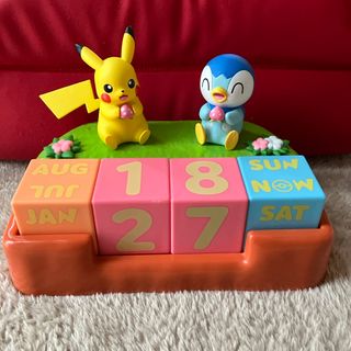 ポケモン　万年カレンダー　ピカチュウ&ポッチャマ(キャラクターグッズ)