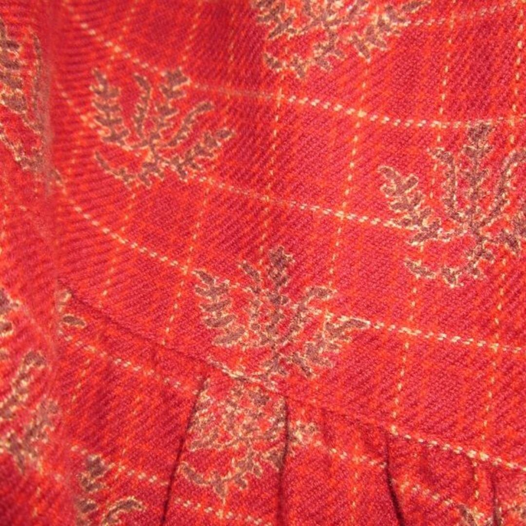 ベルメゾン(ベルメゾン)のロングスカート　千趣会　ティアードスカート　ベルメゾン　インド製　赤　Sサイズ レディースのスカート(ロングスカート)の商品写真