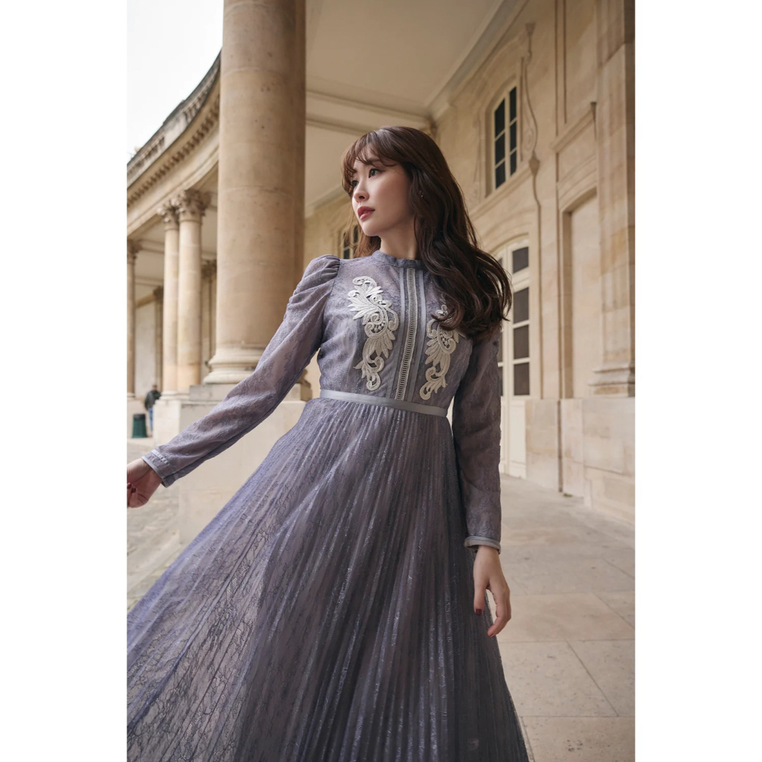 Her lip to - 【kapi様専用】Lace-Trimmed Pleated Long Dressの Her lip to - 【kapi様専用】Lace-Trimmed Pleated Long Dressの
