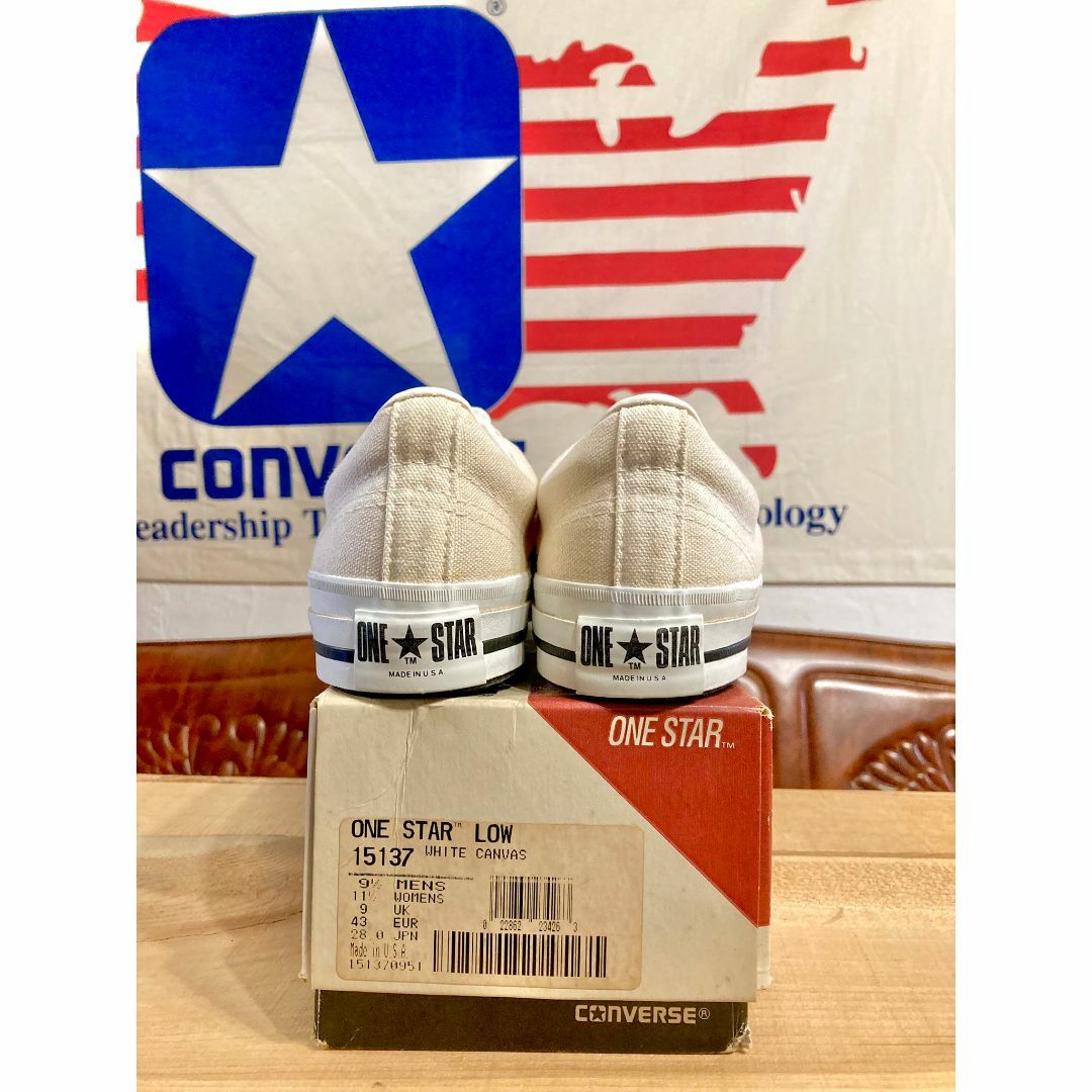 CONVERSE - ☆90s!USA!希少レア!コンバース ワンスター 白/黒 CONVERSE - ☆90s!USA!希少レア!コンバース ワンスター 白/黒