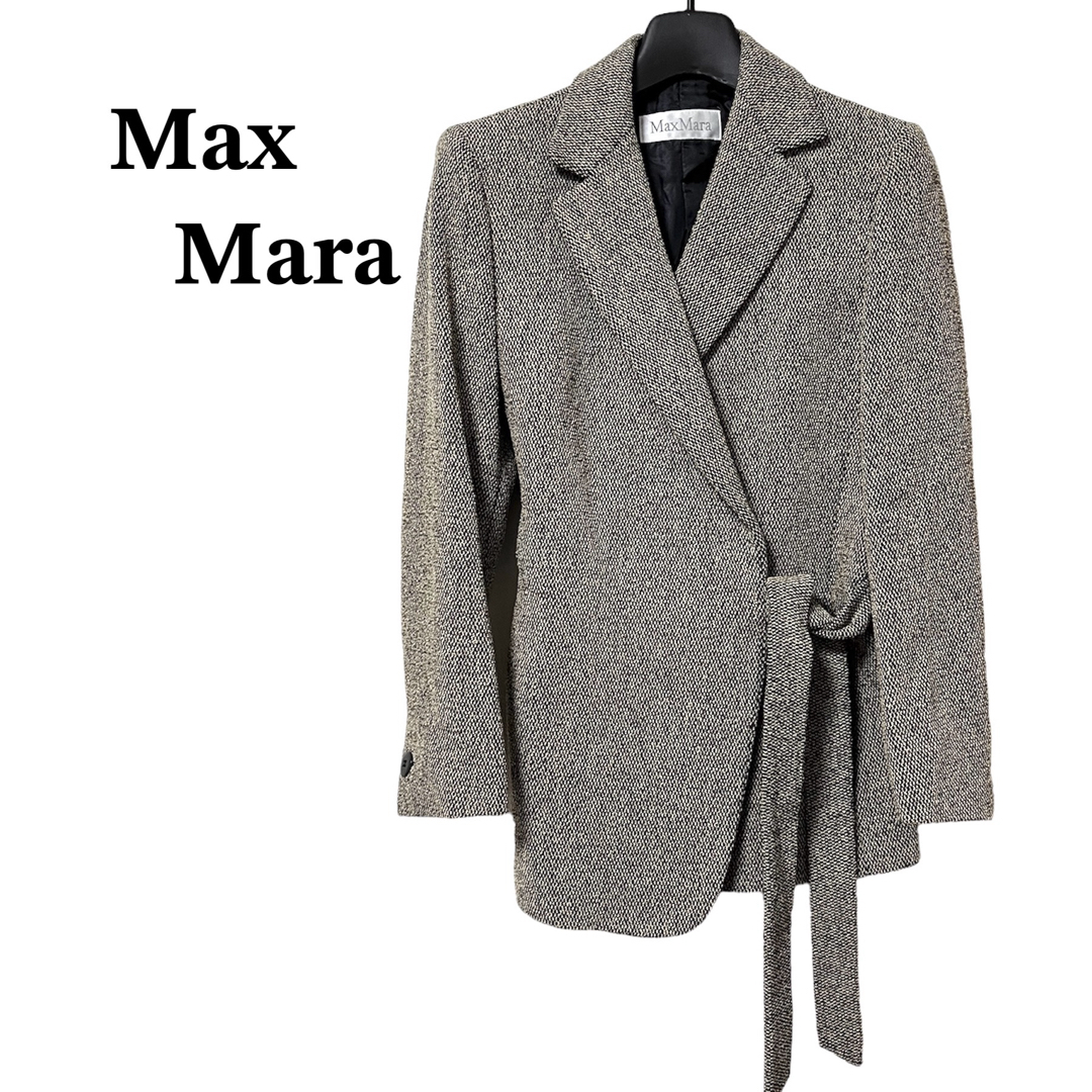 Max Mara(マックスマーラ)の【美品】マックスマーラ　ジャケット　白タグ  Max Mara  小さめサイズ レディースのジャケット/アウター(テーラードジャケット)の商品写真