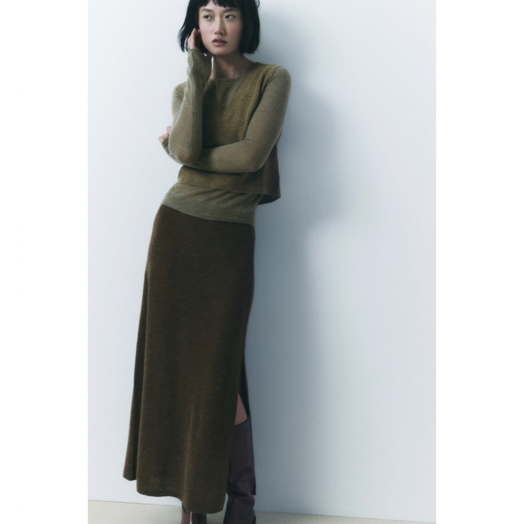 ZARA(ザラ)のザラ　スカート＆長袖ニット＆ニットベスト　 レディースのトップス(ニット/セーター)の商品写真