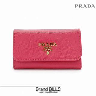 プラダ(PRADA)の未使用品・訳アリ プラダ サフィアーノ メタル 6連 キーケース 1M0222 PEONIA ピンク ゴールド金具 レディース(キーケース)