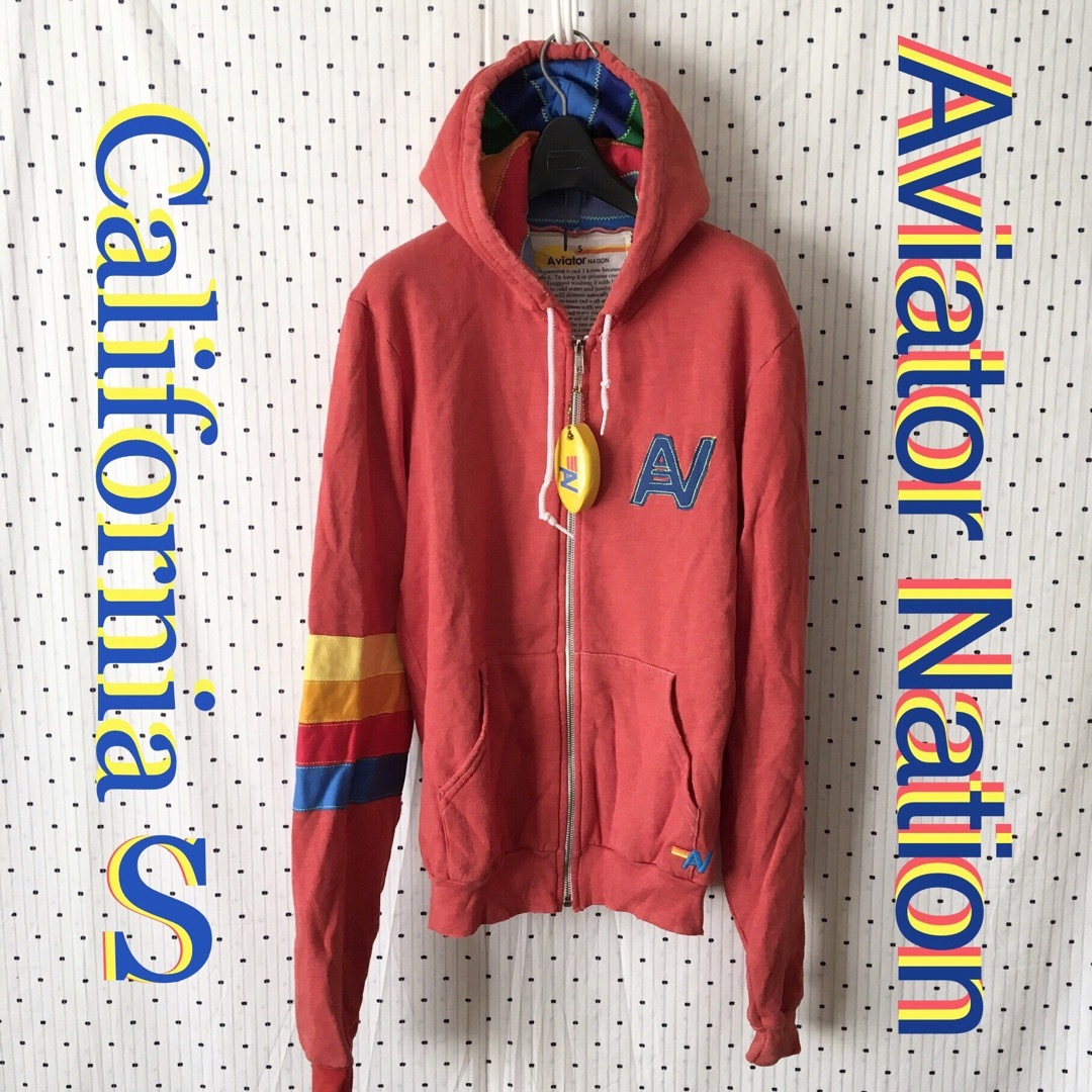 AviatorNationアビエーターネーション限定ジップHOODIEパーカーＳ