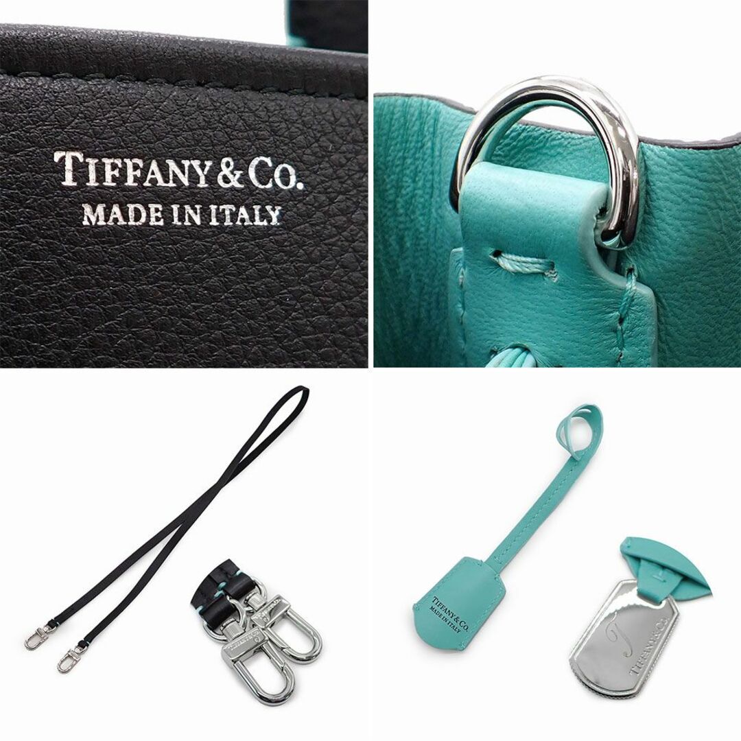 Tiffany & Co.(ティファニー)の未使用品 ティファニー マイクロトート ハンドバッグ ショルダーバッグ 2way ブラック ティファニーブルー 肩掛け 斜め掛け レディースのバッグ(ハンドバッグ)の商品写真