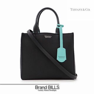 ティファニー(Tiffany & Co.)の未使用品 ティファニー マイクロトート ハンドバッグ ショルダーバッグ 2way ブラック ティファニーブルー 肩掛け 斜め掛け(ハンドバッグ)