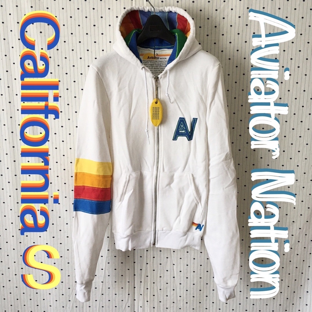 Ron Herman(ロンハーマン)のAviatorNationアビエーターネーション限定ジップHOODIEパーカーＳ レディースのトップス(パーカー)の商品写真