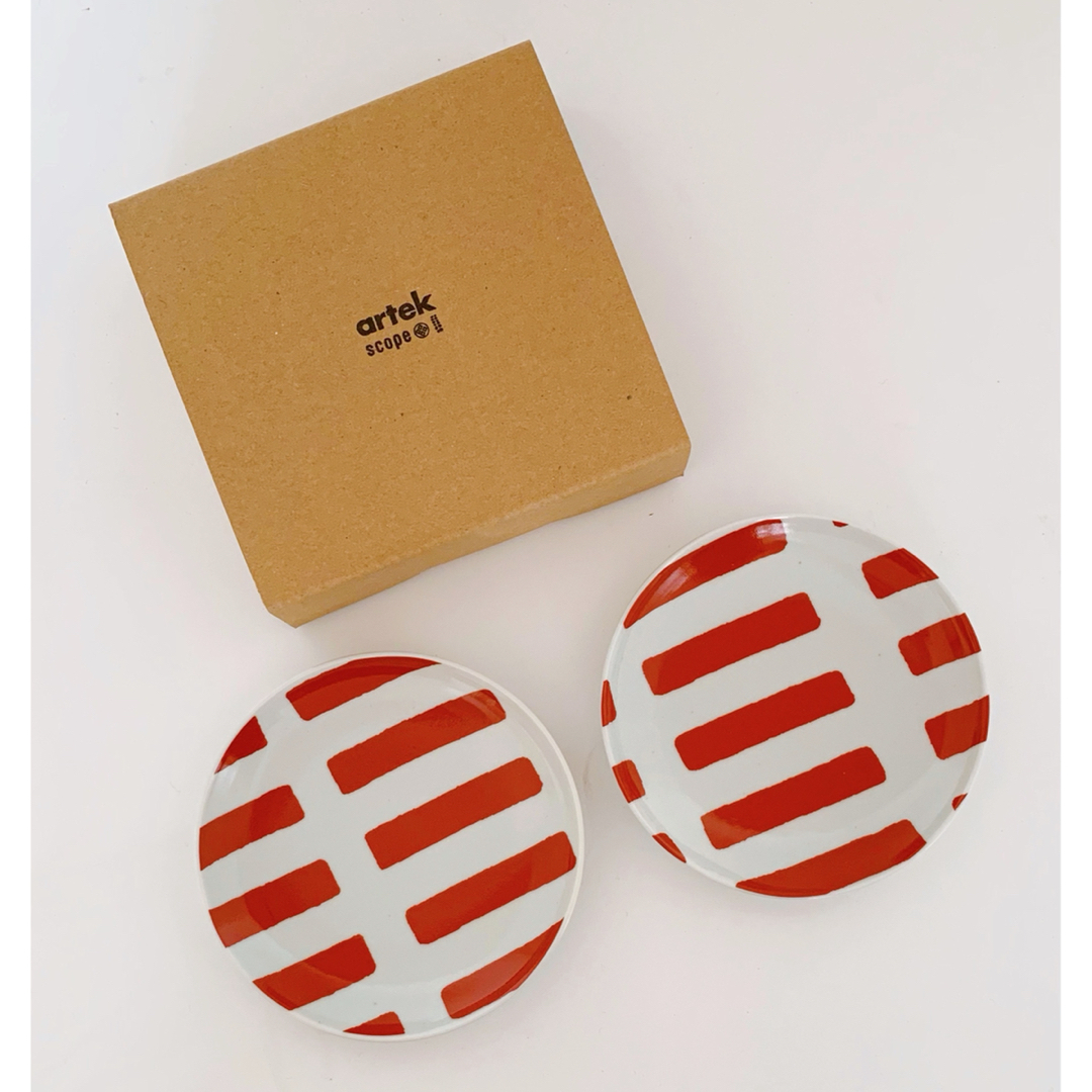 SCOPE - 緩衝紙付き scope artek 東屋 小皿 Siena 赤 2枚 SCOPE - 緩衝紙付き scope artek 東屋 小皿 Siena 赤 2枚