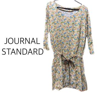 ジャーナルスタンダード(JOURNAL STANDARD)のジャーナルスタンダード【美品】花柄 七分袖 ひざ丈 ワンピース(ミニワンピース)