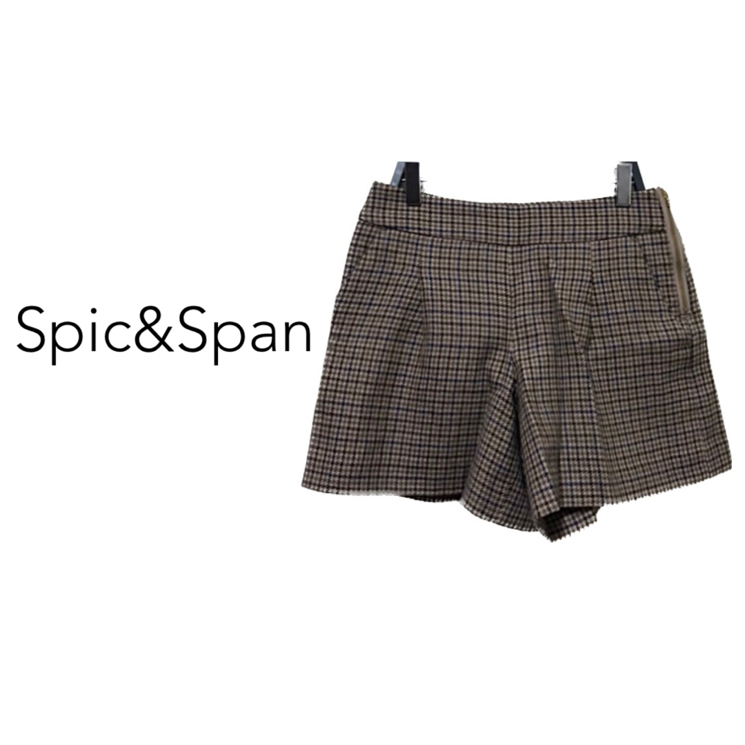 Spick & Span(スピックアンドスパン)のSpic&Span【美品】千鳥格子 ウール ショート パンツ レディースのパンツ(ショートパンツ)の商品写真