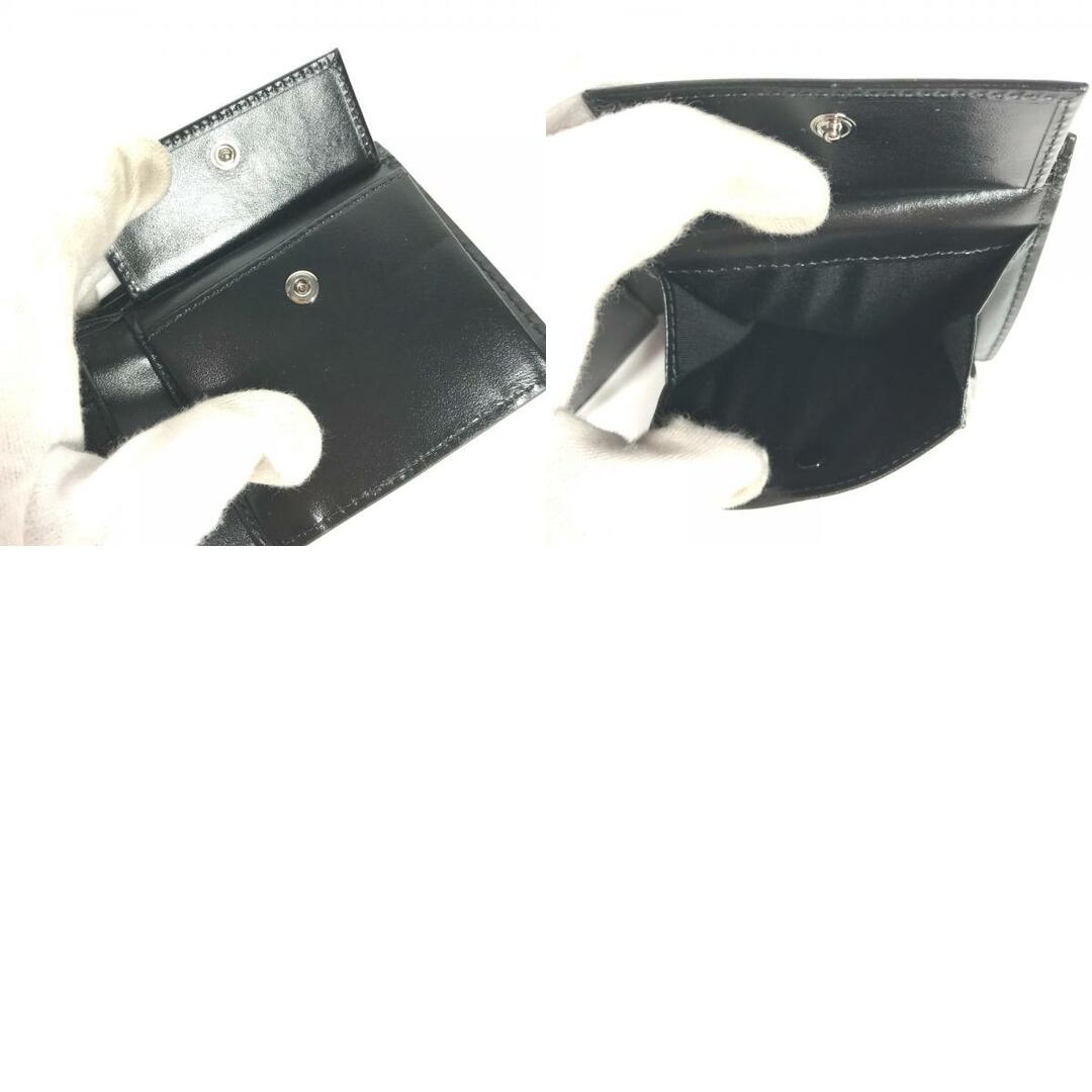 VERSACE(ヴェルサーチ)のヴェルサーチ VERSACE ロゴ コンパクトウォレット 2つ折り財布 レザー ブラック 美品 メンズのファッション小物(折り財布)の商品写真