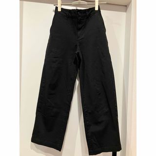 【美品】無印良品 縦横ストレッチチノワイドパンツ　黒　XS