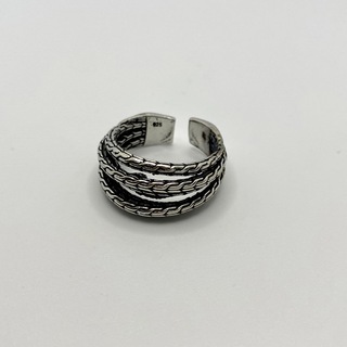 S925 チェーン シルバー メンズ リング 指輪(リング(指輪))