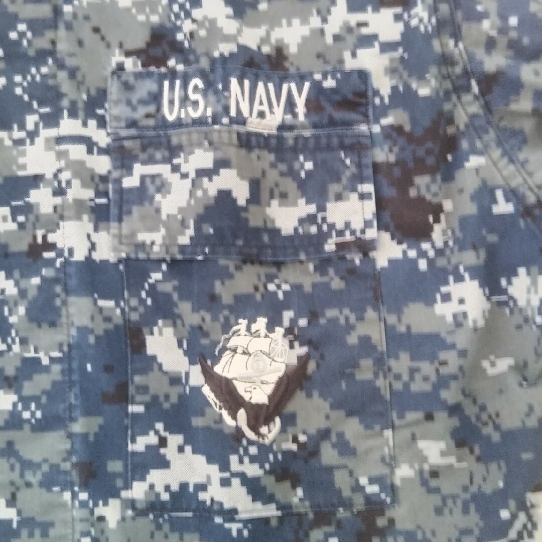 ＵＳNAVYミリタリーデジタルカモジャケット古着サバゲー作業服ＵＳＥＤ品米軍実物