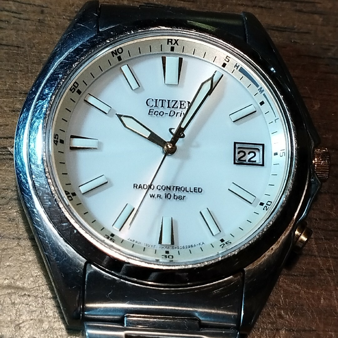 CITIZEN(シチズン)のAD3　シチズン・エコドライブ　　　電波・ソーラー時計　日付つき メンズの時計(腕時計(アナログ))の商品写真