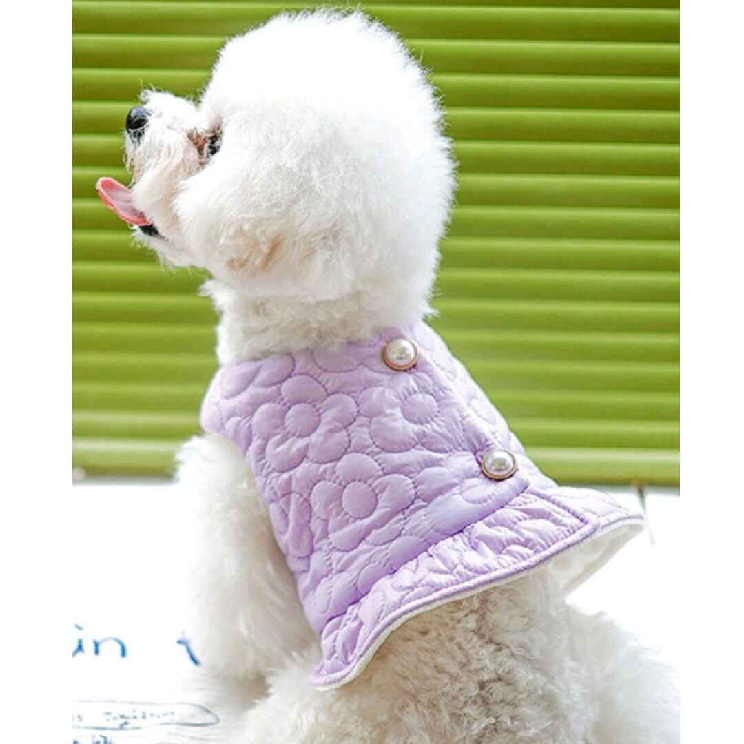 小型犬 キルティングベスト XXL ハンドメイドのペット(ペット服/アクセサリー)の商品写真