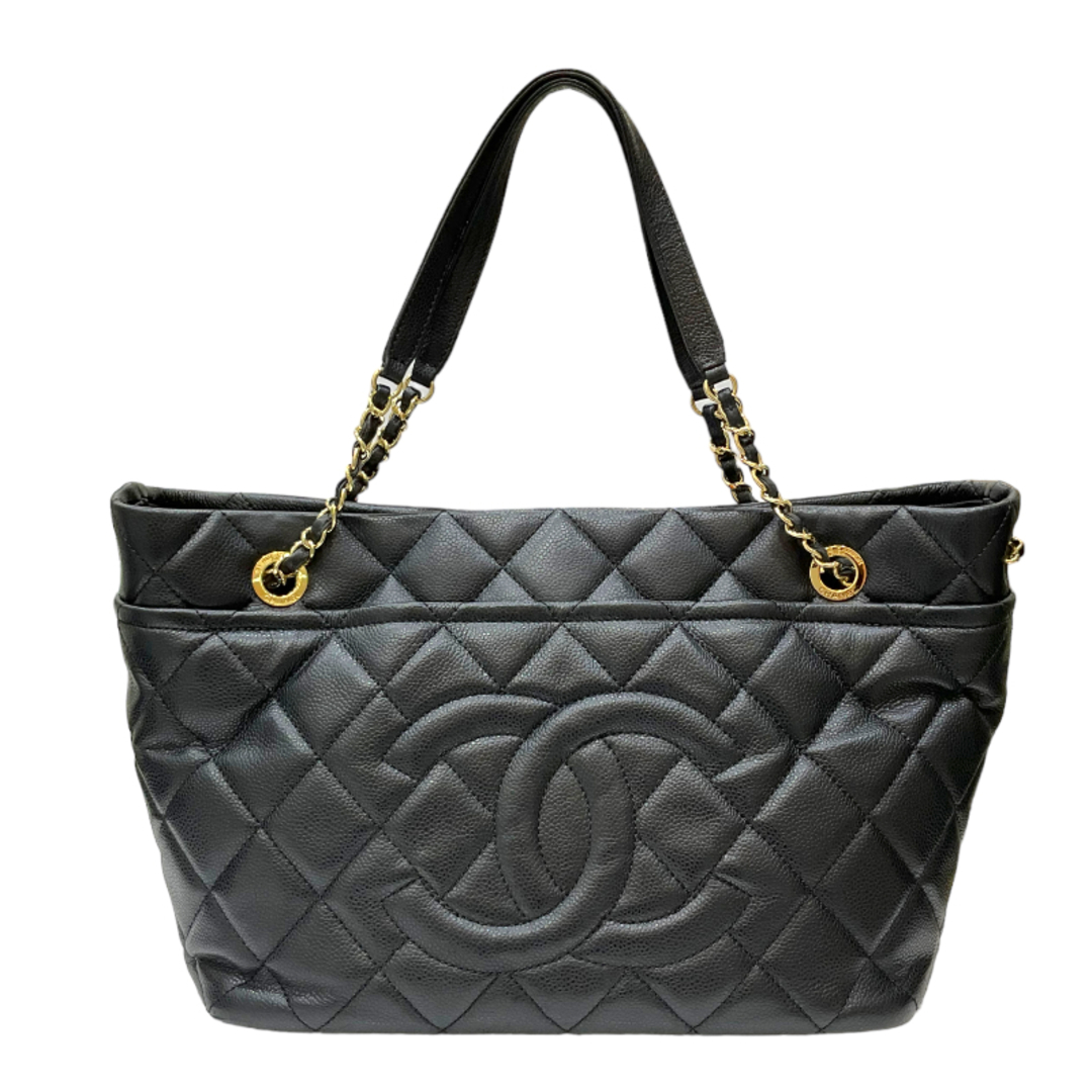 シャネル CHANEL マトラッセ チェーントートバッグ A67291 17番台 ブラック シルバー金具 キャビアスキン レディース トートバッグ約30-45cm高さ