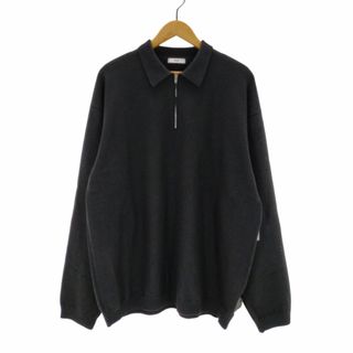 エイトン(ATON)のATON(エイトン) HAIF ZIPPED POLO SWEATER メンズ(ニット/セーター)