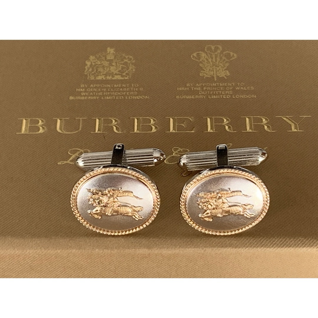 BURBERRY(バーバリー)の美品 Burberrysスターリングシルバー＆14GF製カフリンクス メンズのファッション小物(カフリンクス)の商品写真