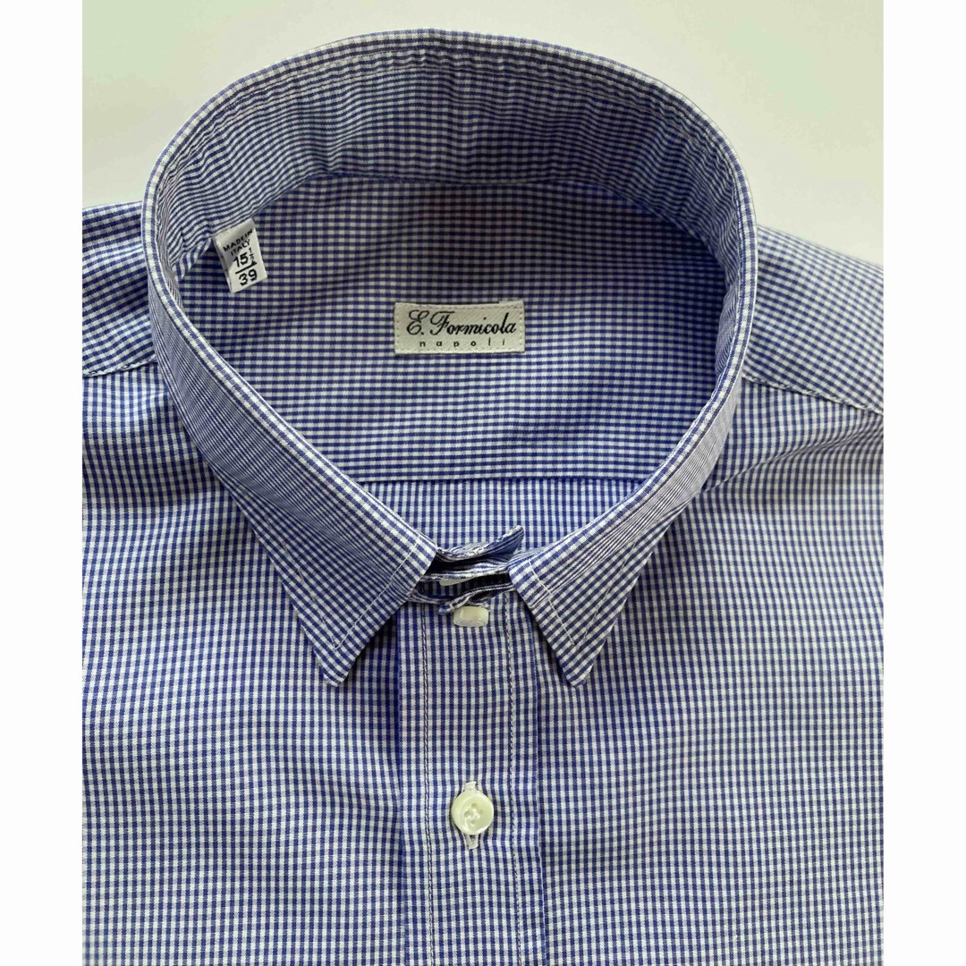 ERRICO FORMICOLA(エッリコフォルミコラ)のErrico Formicola イタリア製 タブカラーシャツ 39 ブルー メンズのトップス(シャツ)の商品写真