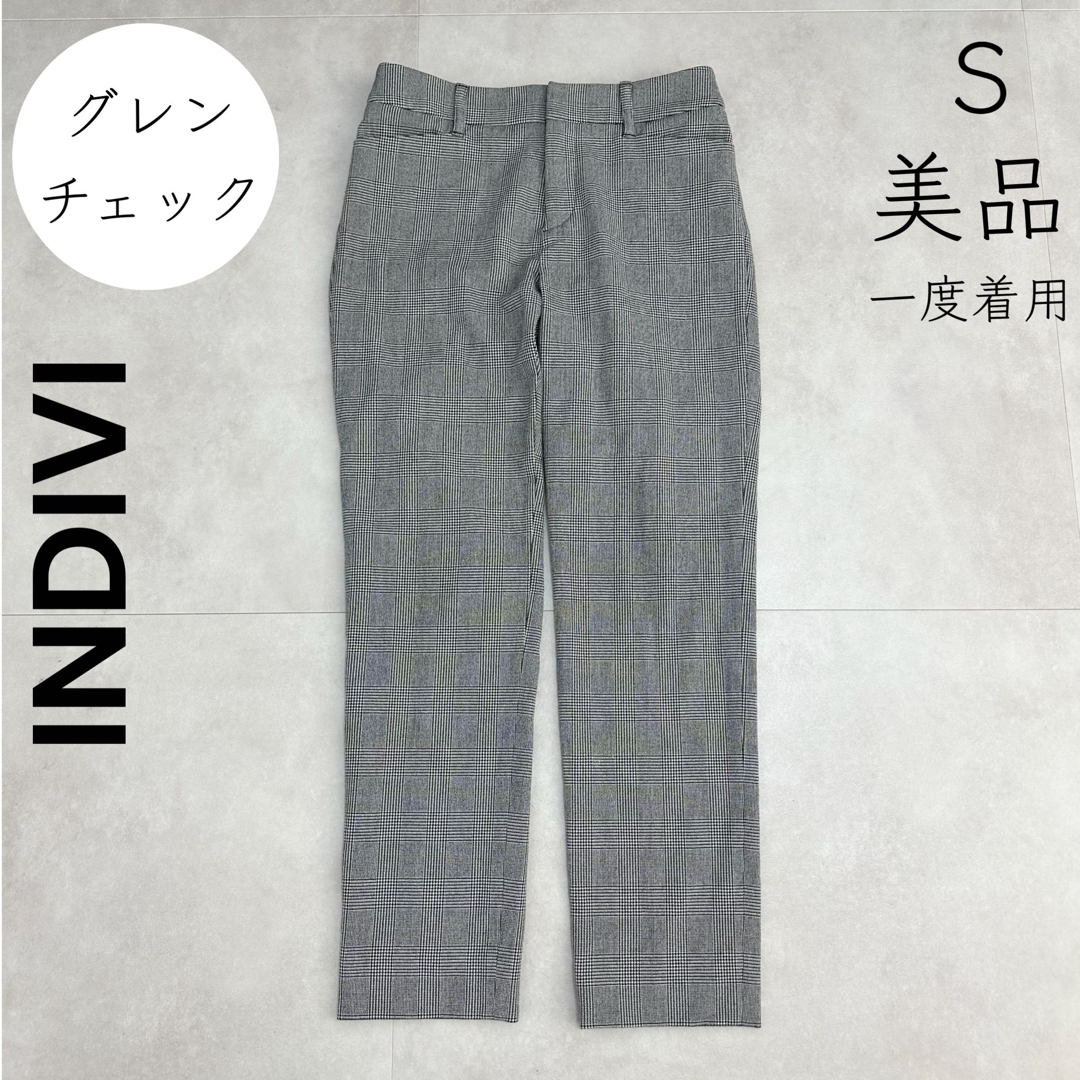 INDIVI(インディヴィ)の【INDIVI】インディビ S グレンチェック テーパード クロップドパンツ レディースのパンツ(クロップドパンツ)の商品写真