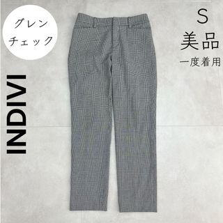 インディヴィ(INDIVI)の【INDIVI】インディビ S グレンチェック テーパード クロップドパンツ(クロップドパンツ)