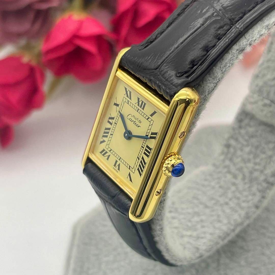 Cartier(カルティエ)のT604 カルティエ ヴェルメイユ マストタンクSM アイボリー文字盤 クォーツ レディースのファッション小物(腕時計)の商品写真