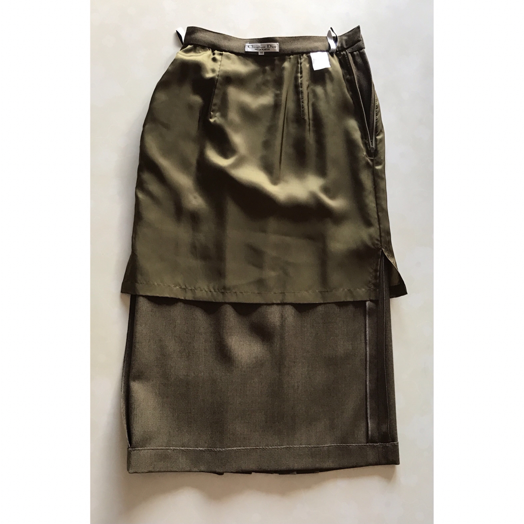 Christian Dior(クリスチャンディオール)のChristian DIOR前スリットミディ丈スカート レディースのスカート(その他)の商品写真