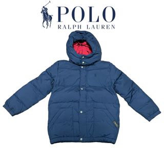 【美品】POLO RALPH LAUREN　 刺繍ロゴ　ダウン　サイズ7 キッズ(ジャケット/上着)