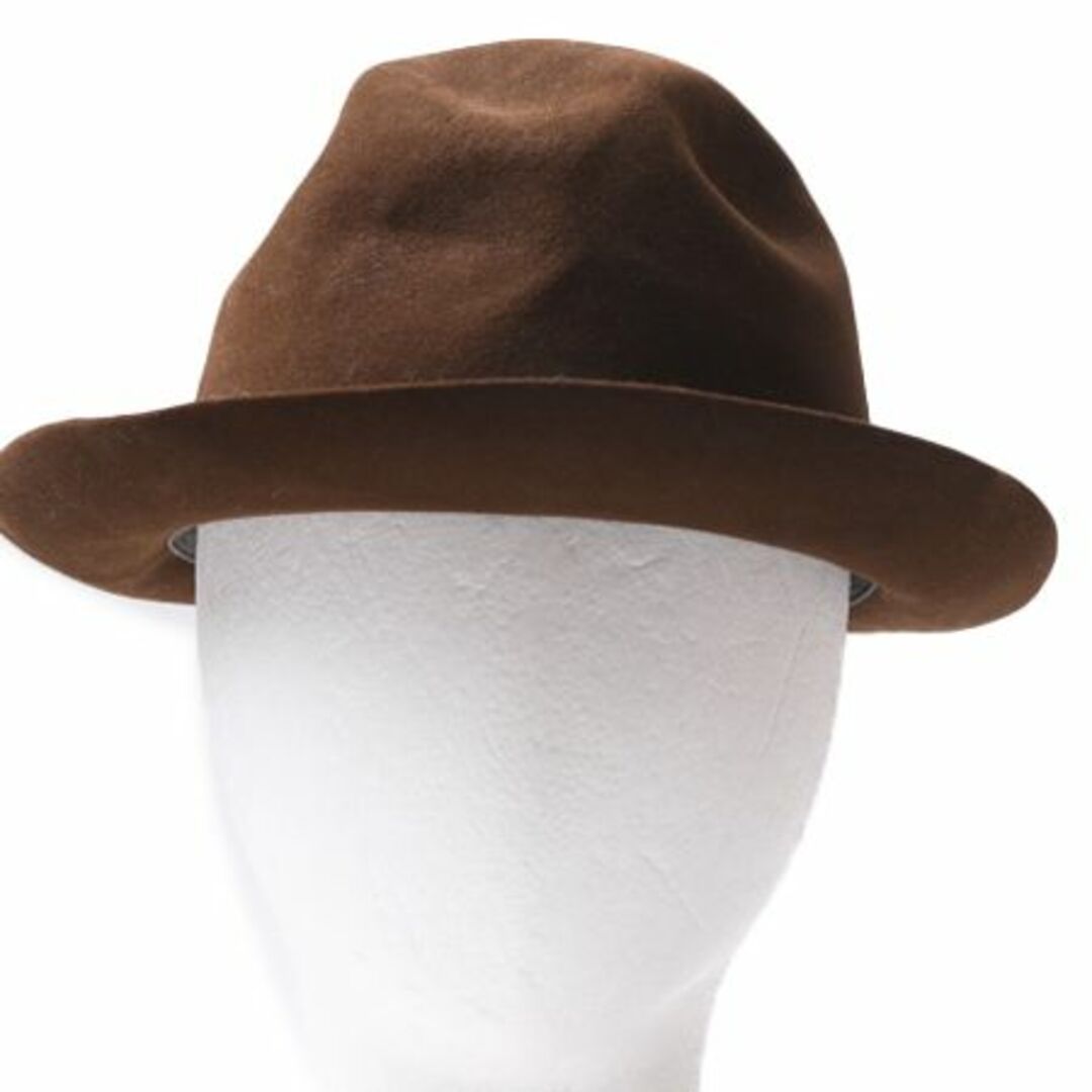 デッドストック 60s IMPERIAL STETSON フェドラ ハット メンズ 56cm 60年代 ヴィンテージ ステットソン 中折れ 帽子 フェルト ブラウン 茶 メンズの帽子(ハット)の商品写真
