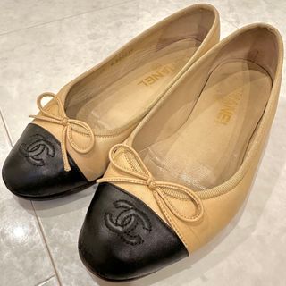 CHANEL - CHANEL パンプス バックストラップ レザー 34 21cm ベージュ ...