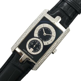 ハリーウィンストン(HARRY WINSTON)の　ハリーウィンストン HARRY WINSTON アヴェニューC ミッドサイズ 330/UMW ブラック K18ホワイトゴールド 手巻き レディース 腕時計(腕時計)