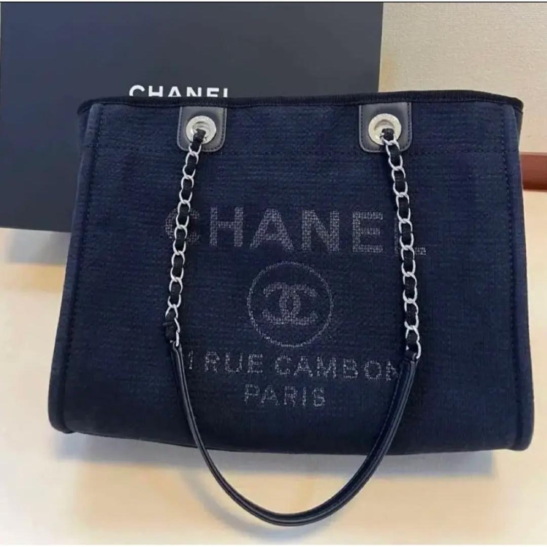 CHANEL シャネル ドーヴィル トートバッグ ブラックトートバッグ