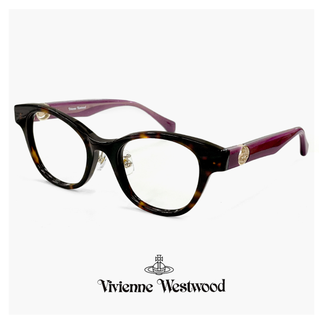 Vivienne Westwood(ヴィヴィアンウエストウッド)の【新品】 ヴィヴィアン ウエストウッド レディース メガネ 40-0014 c02 48mm Vivienne Westwood 眼鏡 女性 40-0014 ボスリントン 型 小顔 小物 セル フレーム オーブ レディースのファッション小物(サングラス/メガネ)の商品写真