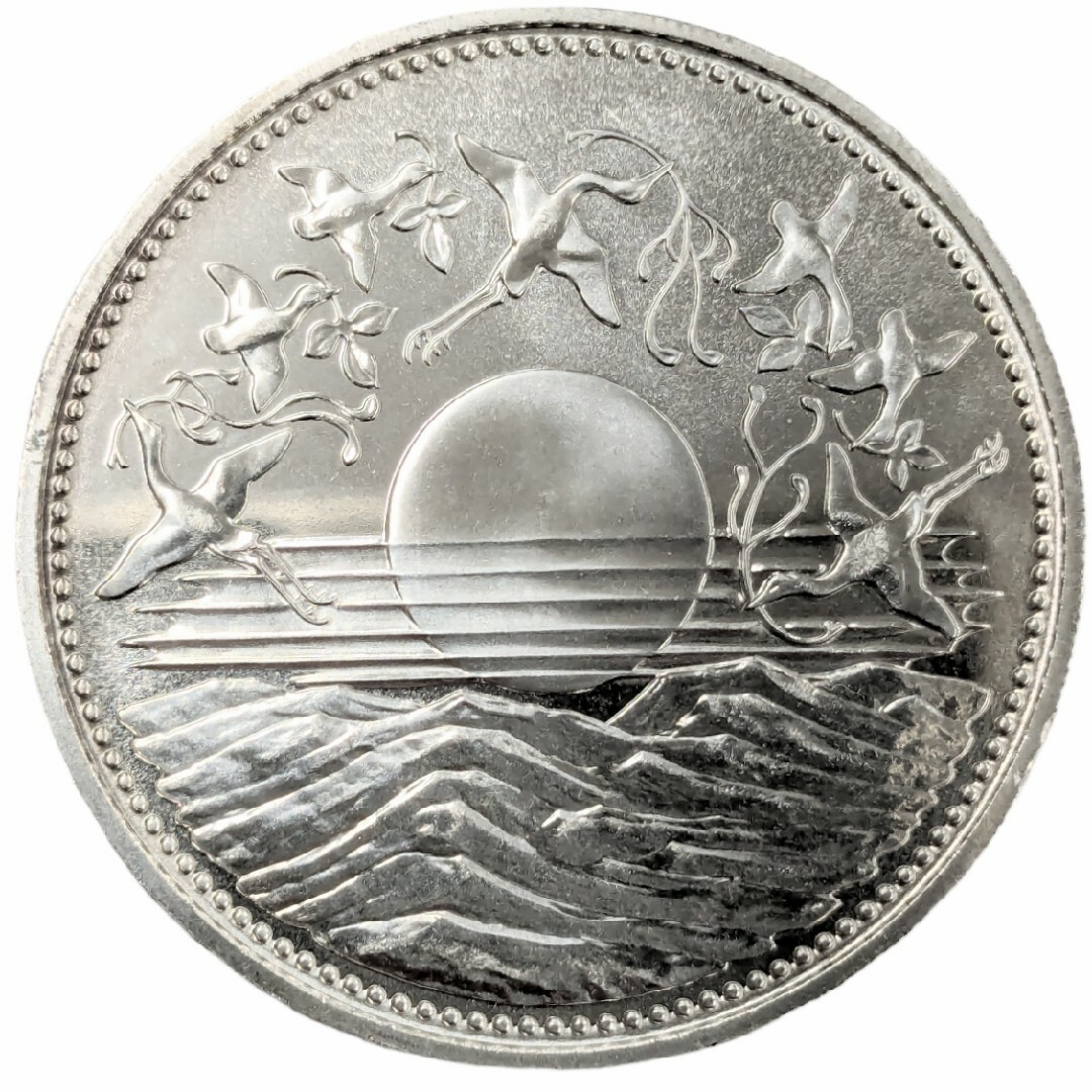 貨幣MG 記念硬貨 御在位60年 一万円銀貨