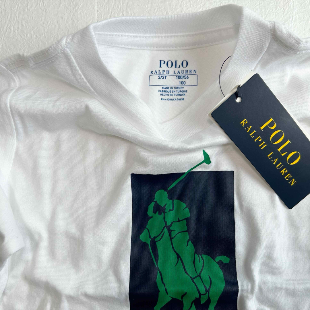 POLO RALPH LAUREN(ポロラルフローレン)のラルフローレンビッグポニー長袖Tシャツ ホワイト 3T/100 キッズ/ベビー/マタニティのキッズ服男の子用(90cm~)(Tシャツ/カットソー)の商品写真