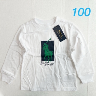 ポロラルフローレン(POLO RALPH LAUREN)のラルフローレンビッグポニー長袖Tシャツ ホワイト 3T/100(Tシャツ/カットソー)