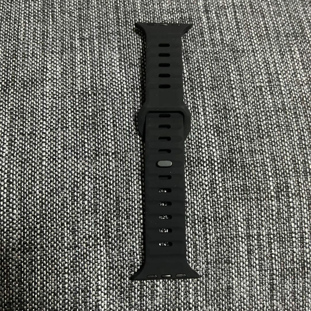 Apple Watch バンド ＃1 ブラック ラバーバンド L メンズの時計(ラバーベルト)の商品写真