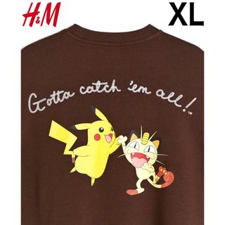 エイチアンドエム(H&M)の新品 H&M × Pokemon ピカチュウ & ニャース スウェット XL(スウェット)