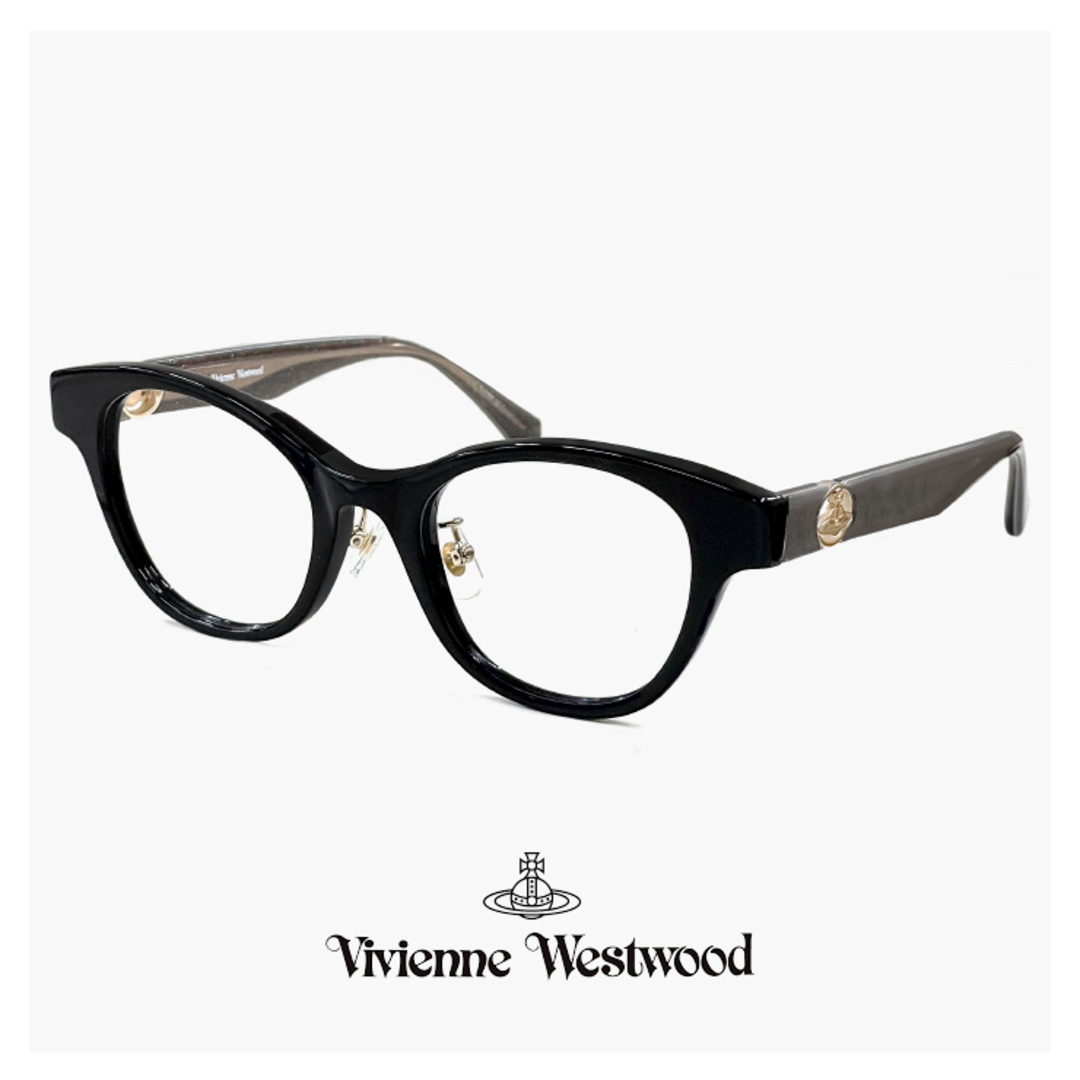 Vivienne Westwood(ヴィヴィアンウエストウッド)の【新品】 ヴィヴィアン ウエストウッド レディース メガネ 40-0014 c03 48mm Vivienne Westwood 眼鏡 女性  40-0014 ボスリントン 型 小顔 小物 黒縁 黒ぶち セル フレーム オーブ レディースのファッション小物(サングラス/メガネ)の商品写真