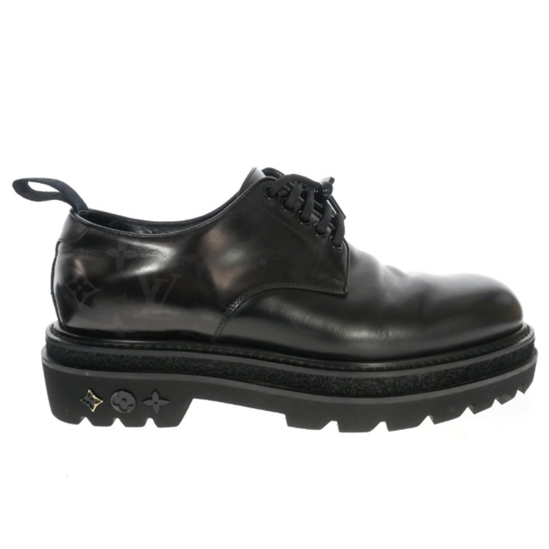 LOUIS VUITTON(ルイヴィトン)のルイヴィトン LVブラックアイスライン モノグラム レザーシューズ 6.5 黒 メンズの靴/シューズ(スリッポン/モカシン)の商品写真
