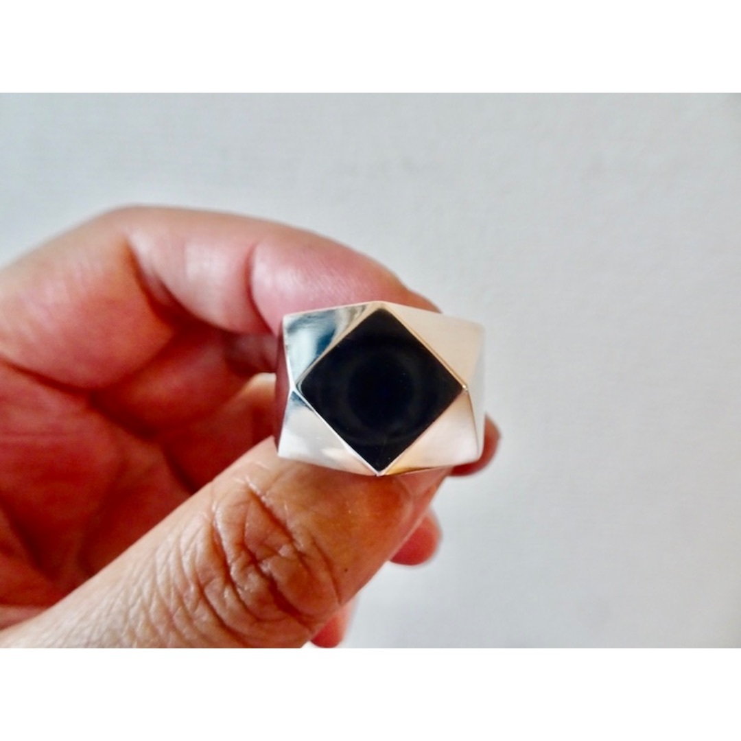 【在庫一掃】 仁尾彫金『ブロックシルバーリング』ハンドメイド203 21号～