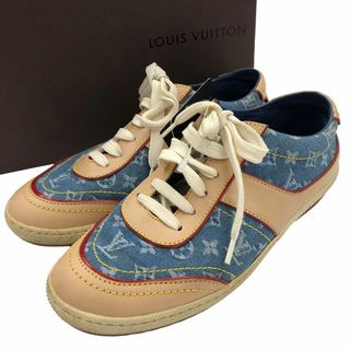 ルイヴィトン(LOUIS VUITTON)のルイヴィトン モノグラム デニム レザー スニーカー 靴 34 1/2(スニーカー)