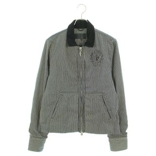 クロムハーツ(Chrome Hearts)のクロムハーツ  STREET MEAT STRPD DNM ヒッコリージップアップデニムワークジャケットブルゾン メンズ S(ブルゾン)