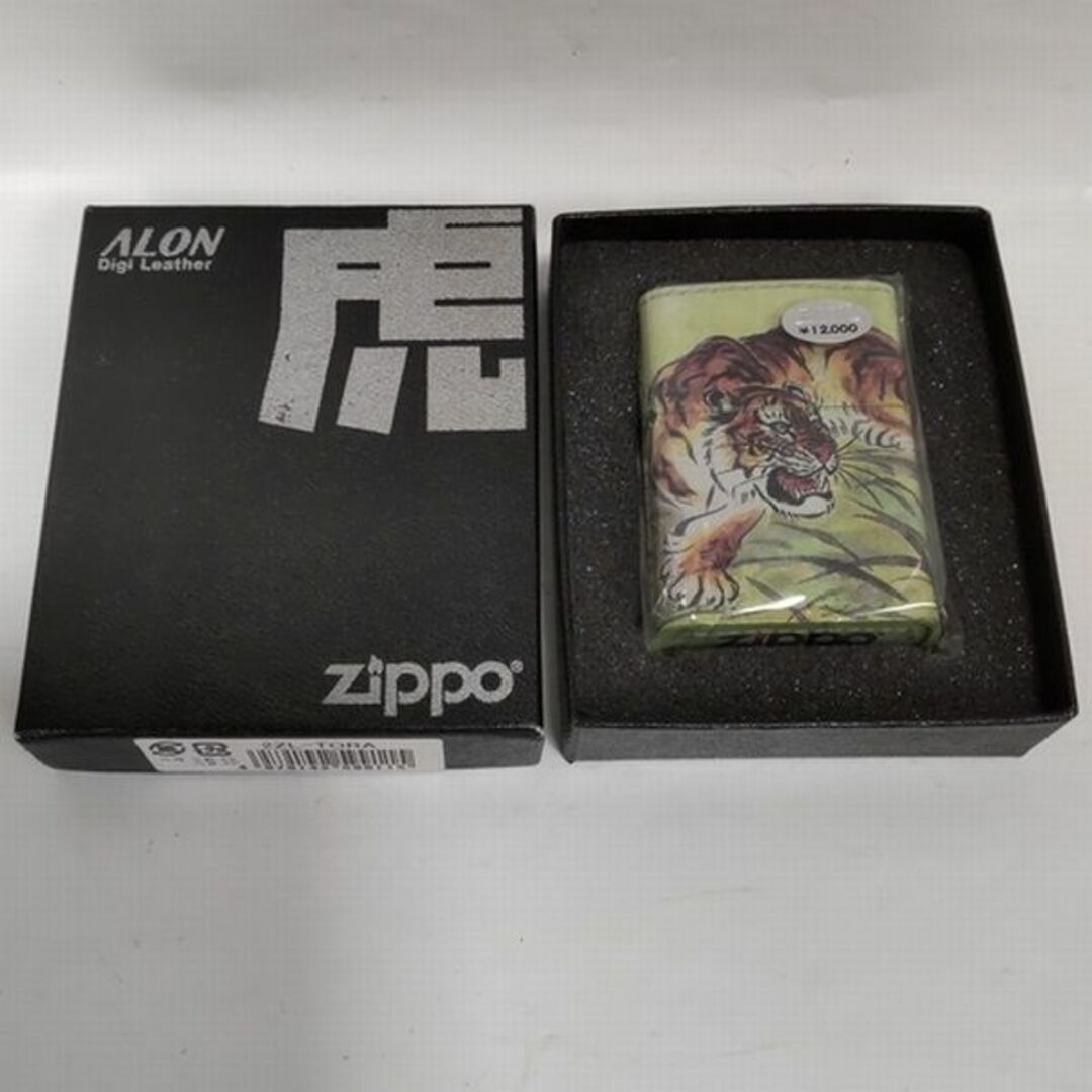 メンズ【未使用】 Zippo 虎 ALON Digi Leather（天然皮革）