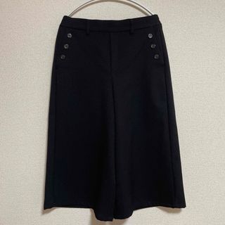 イオン(AEON)のイオン　トップバリュー　ワイドパンツ　黒　Ｌサイズ(カジュアルパンツ)