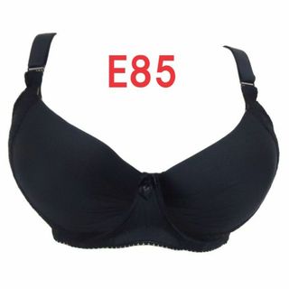 E85・ブラック　モールドカップ ブラジャー　シームレス　グラマーカップ 新品(ブラ)