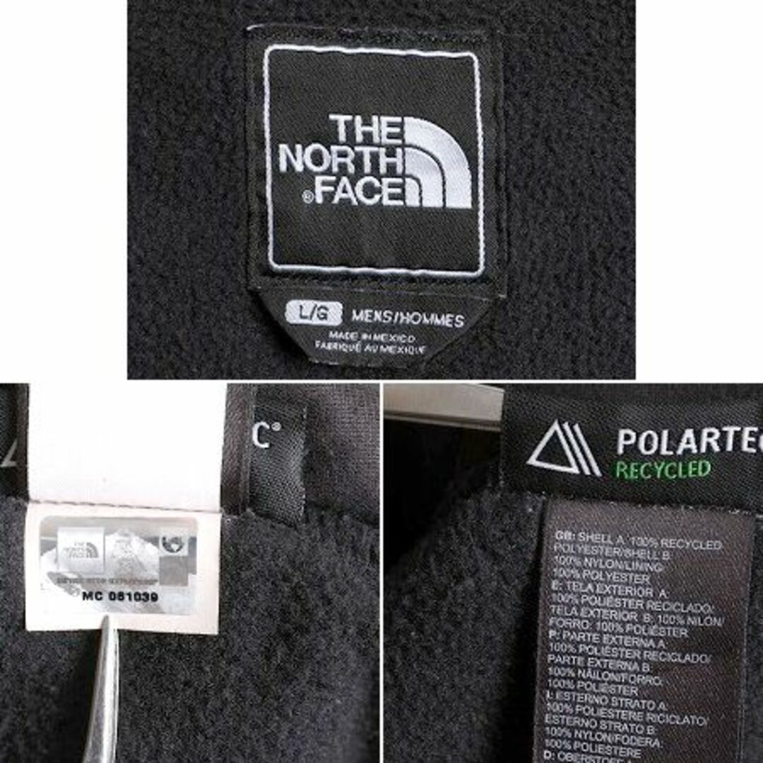 THE NORTH FACE(ザノースフェイス)のノースフェイス 迷彩 フード付き デナリ ジャケット メンズ L / 古着 The North Face フリース パーカー ジャンパー ブルゾン カモフラ 黒 メンズのジャケット/アウター(ブルゾン)の商品写真