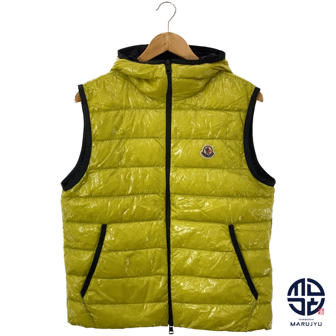 cmその他サイズMONCLER モンクレール LAPPE GILET ダウンベスト ナイロン フード付き アパレル メンズ 服 サイズ2 黄色 イエロー